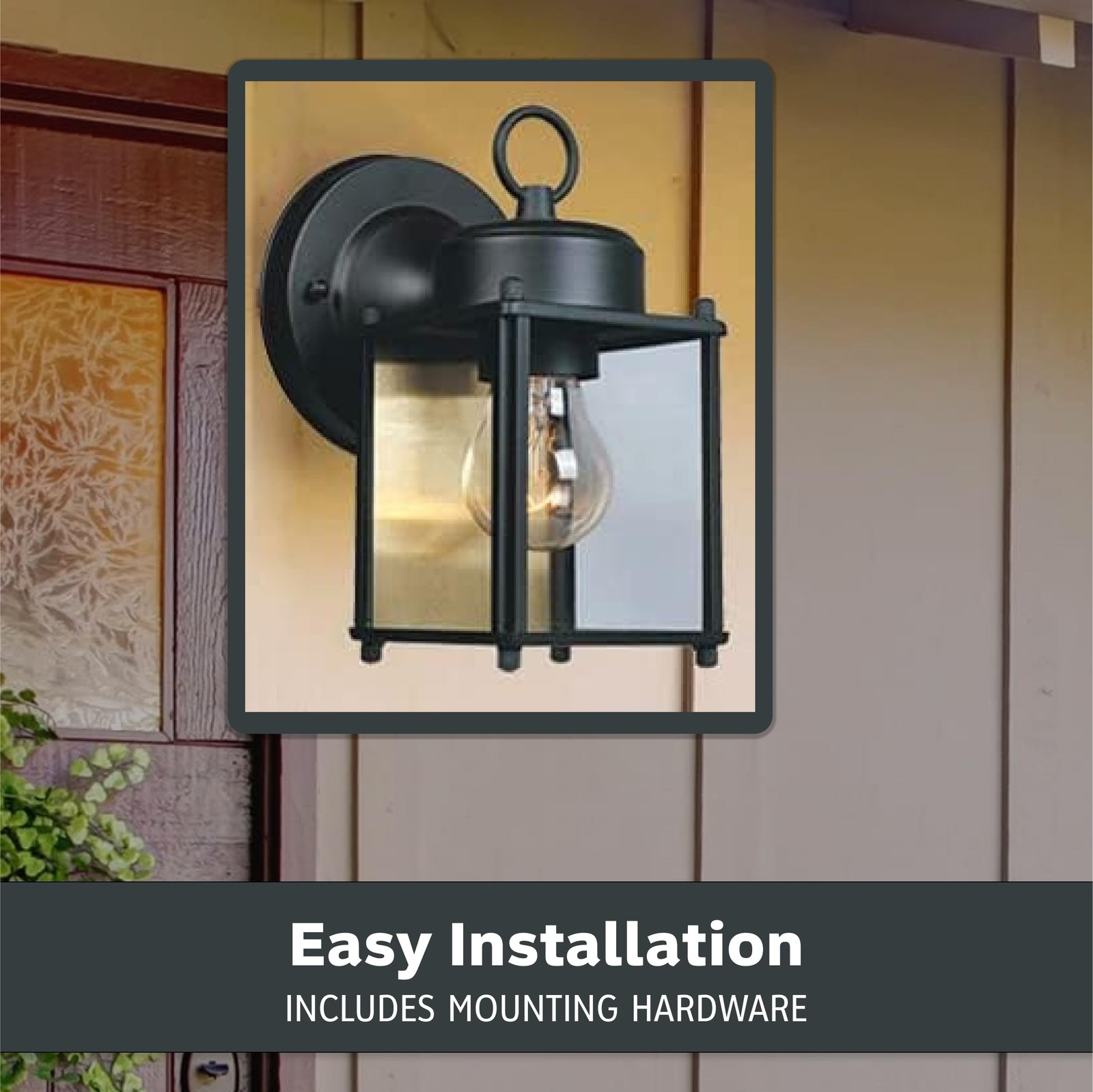 DESIGNERS FOUNTAIN Preston Outdoor Light Fixture, 8 Inch Exterior Wall Lanter…