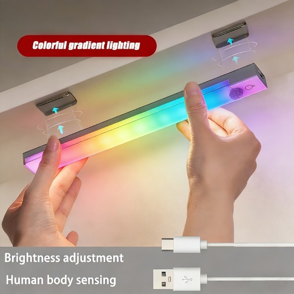 4x 30CM LED Light Bars RGB Shelf Lights for Night Ambient Lighting Mood Lighting