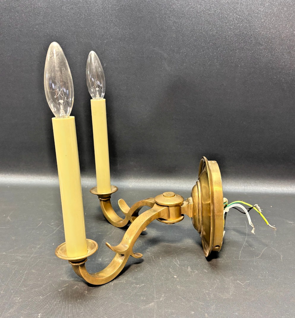 Channing Visual Comfort 2 Arm Sconce Hand Rubbed Antique Brass