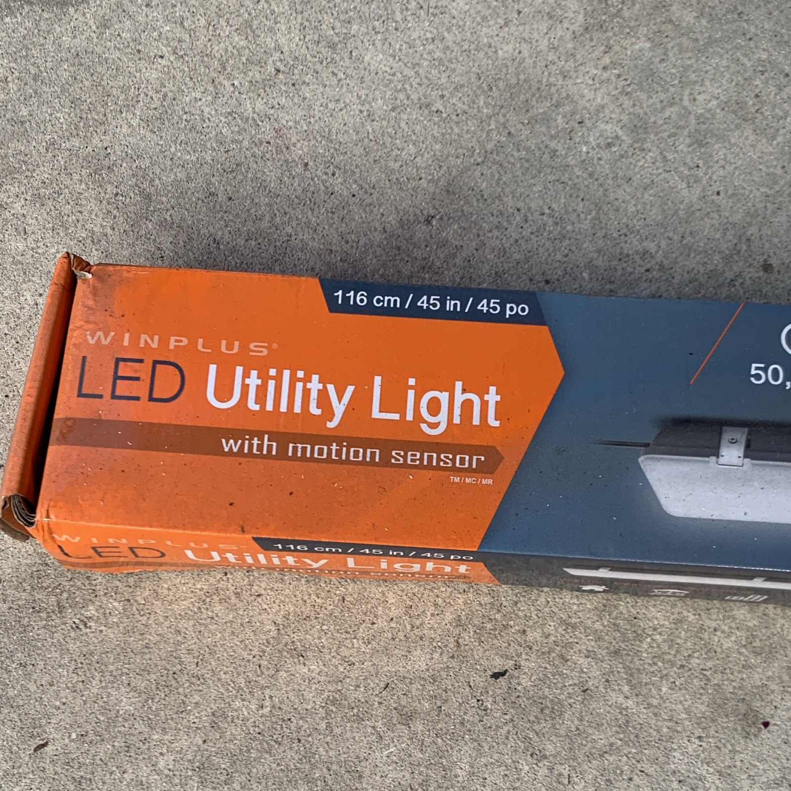 Winplus 45in LED Utility Light 4000lm 3000K Motion Sensor IP65