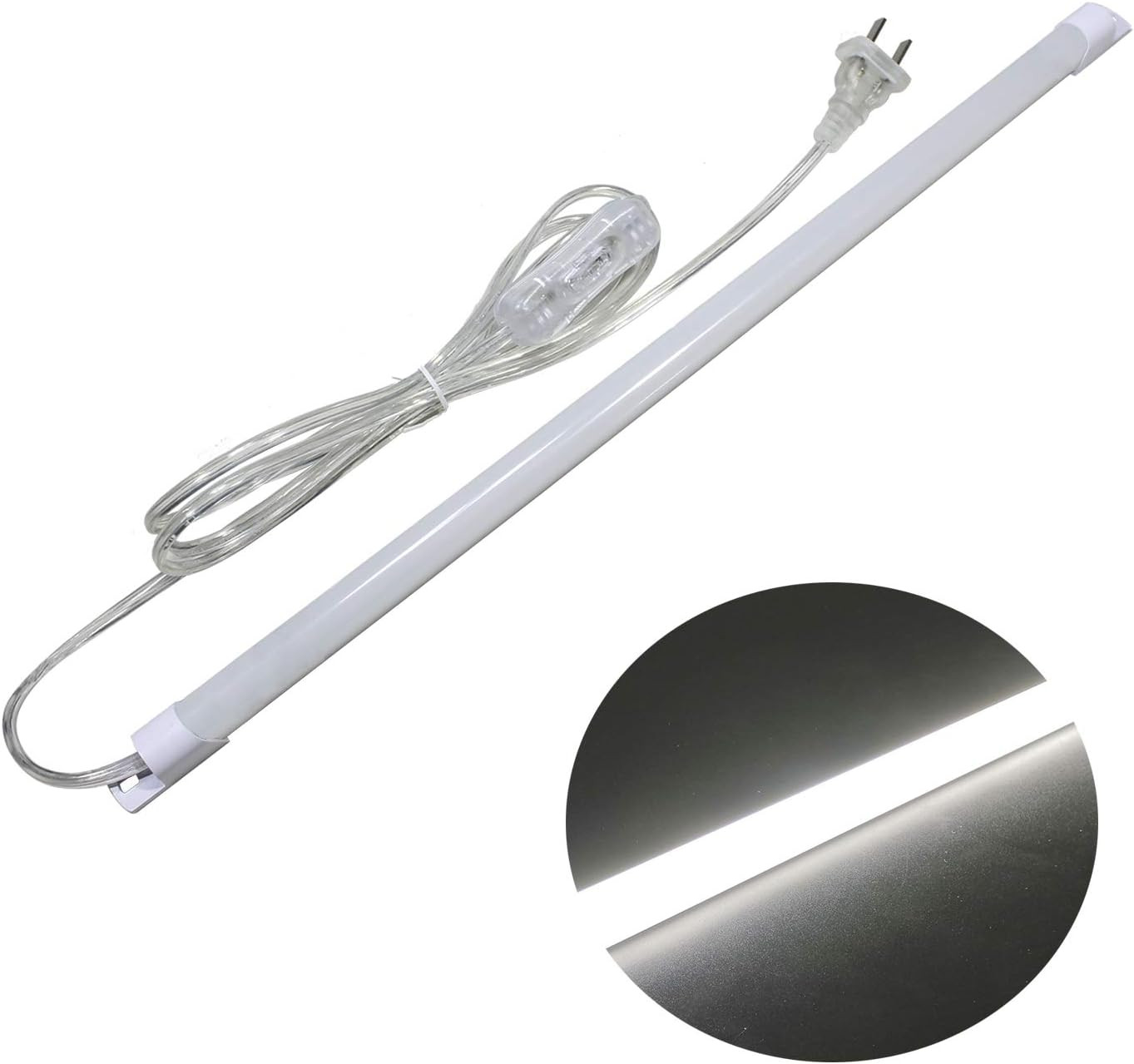 110V LED under Cabinet Lighting,17Inch LED Strip Light Bar with 6Ft Power Cord,M