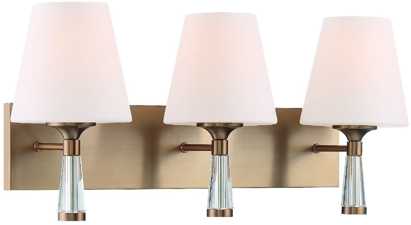 Crystorama Lighting Group RAM-A3403 Ramsey 3 Light 23″W Vanity – Gold