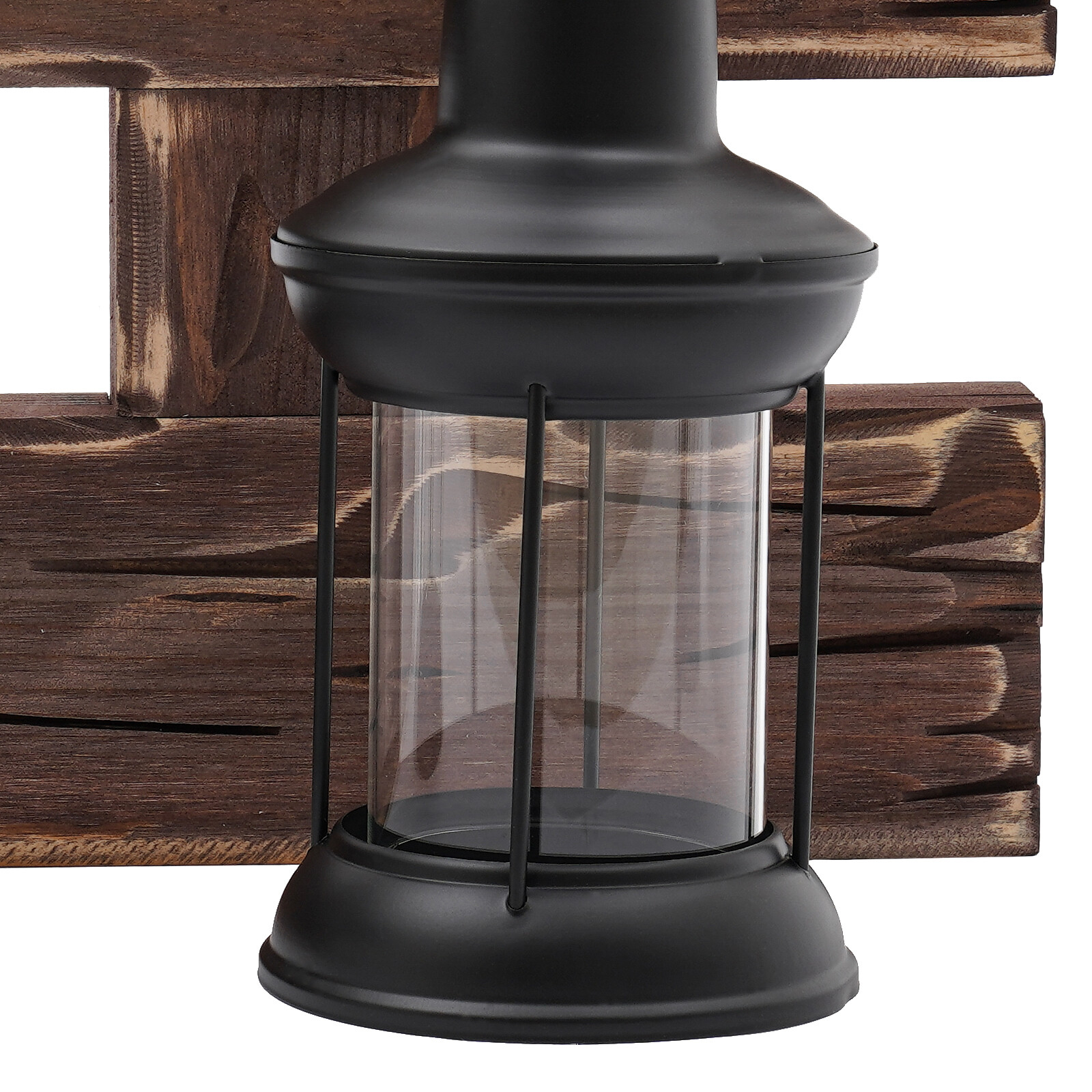 Metal Glass Wall Lamp Rustic Lighting Fixture LED Glass Light Sconce Bathroom