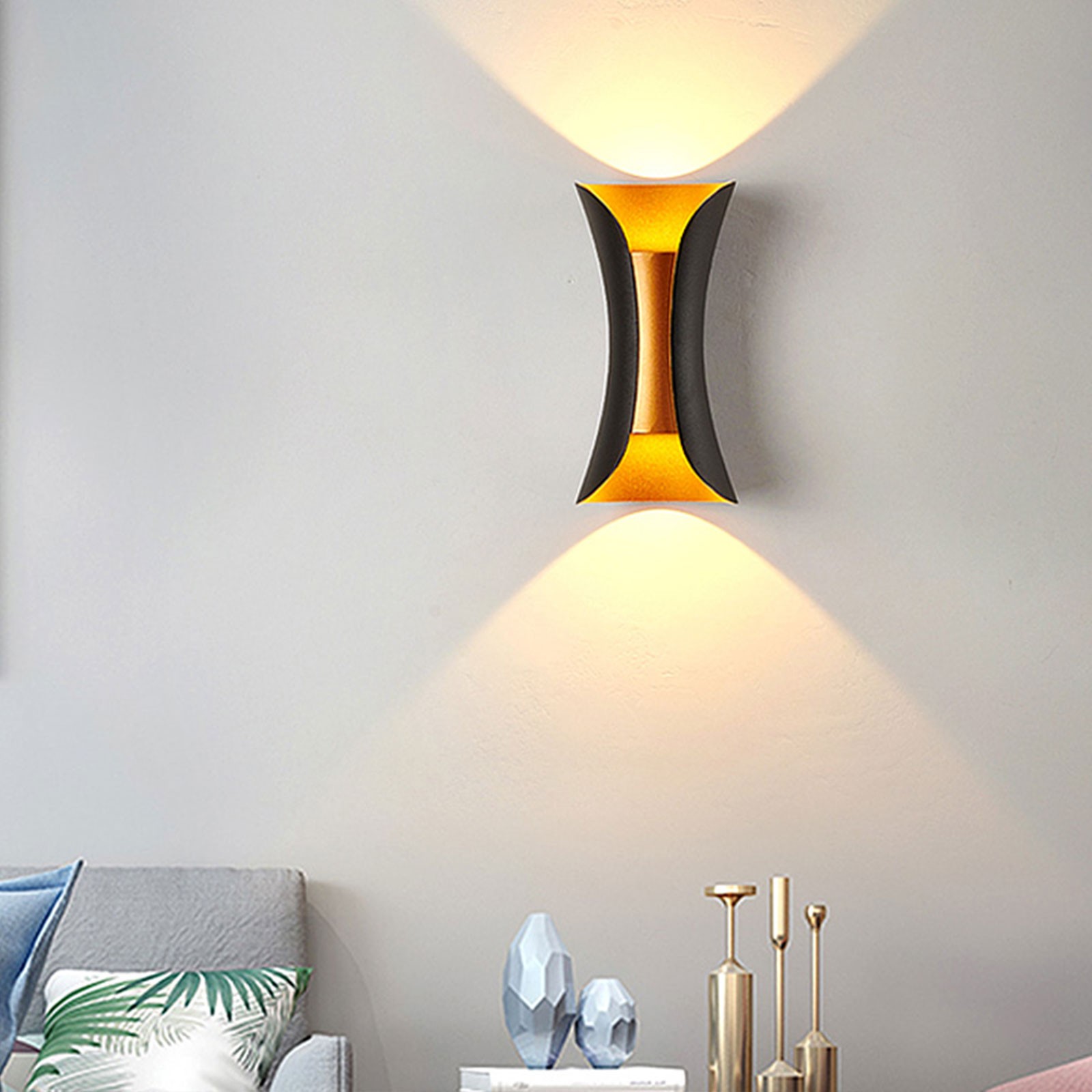Modern LED Up Down Wall Light Sconce Lamp Fixture Outdoor Indoor Waterproof 12W