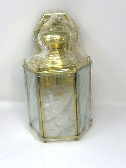 American Lantern Wall Sconce Outdoor Polished Brass Glass Light Torch 1272-06