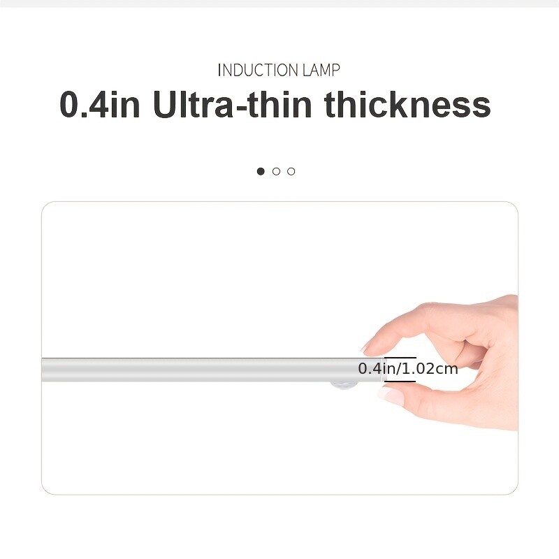 LED Motion Sensor Under Cabinet Closet Light USB Rechargeable Kitchen Strip Lamp