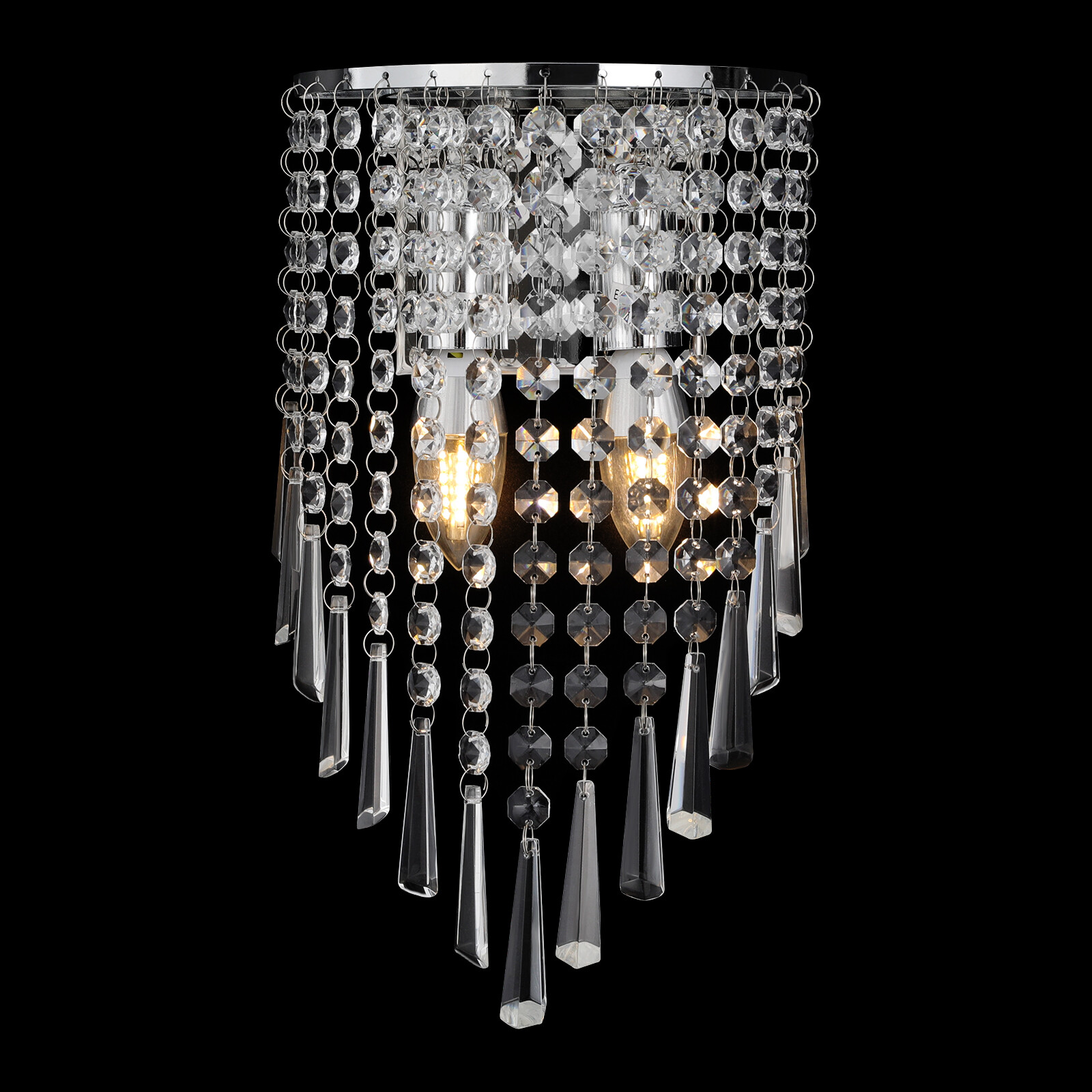 110V Wall Fixture, ‎K9 Crystal Wall Lamp, ‎Wall Mount Light With E12 Lamp Holder