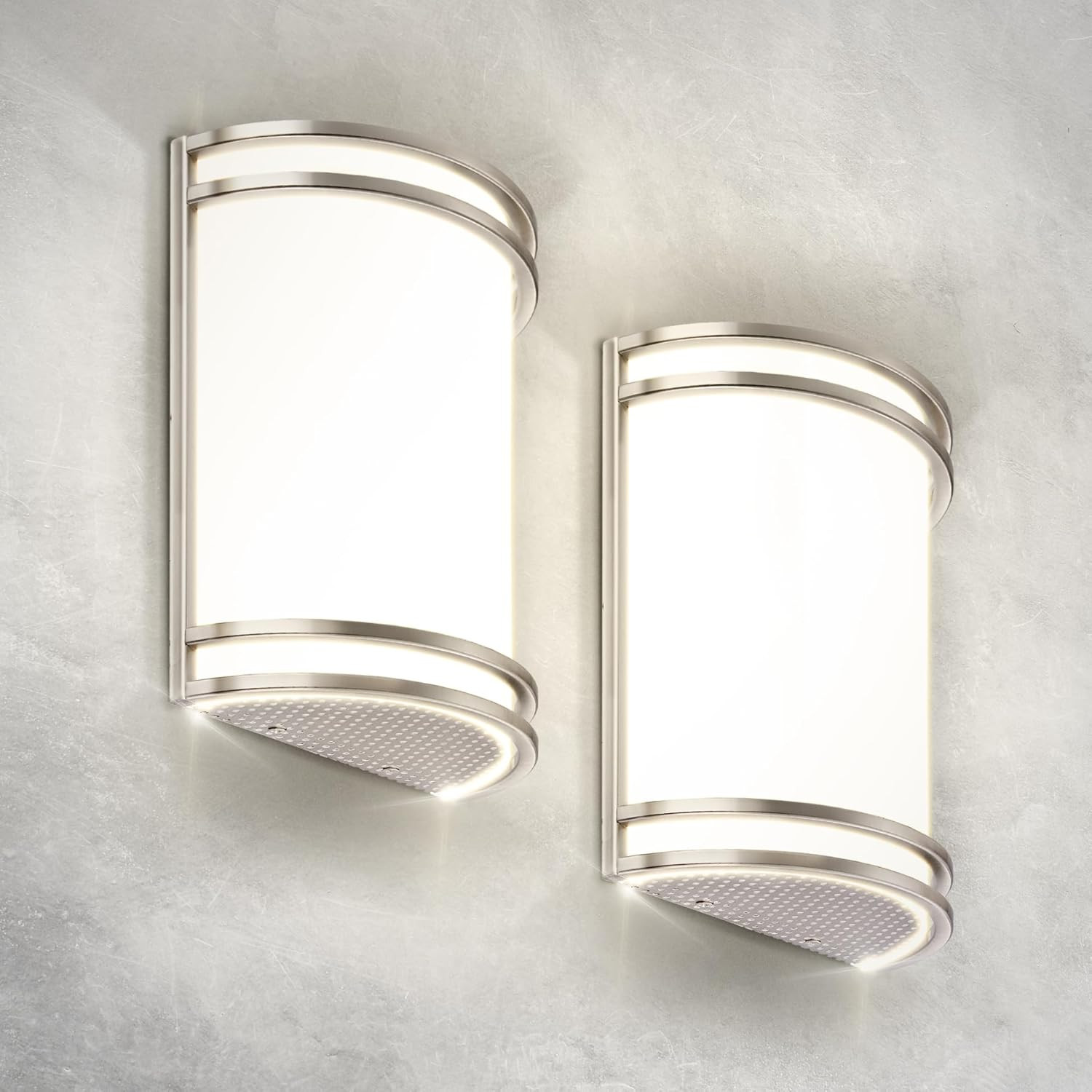 Indoor LED Wall Sconce Lights – 10 Inch 15W Brushed Nickel Modern LED Wall Sconc