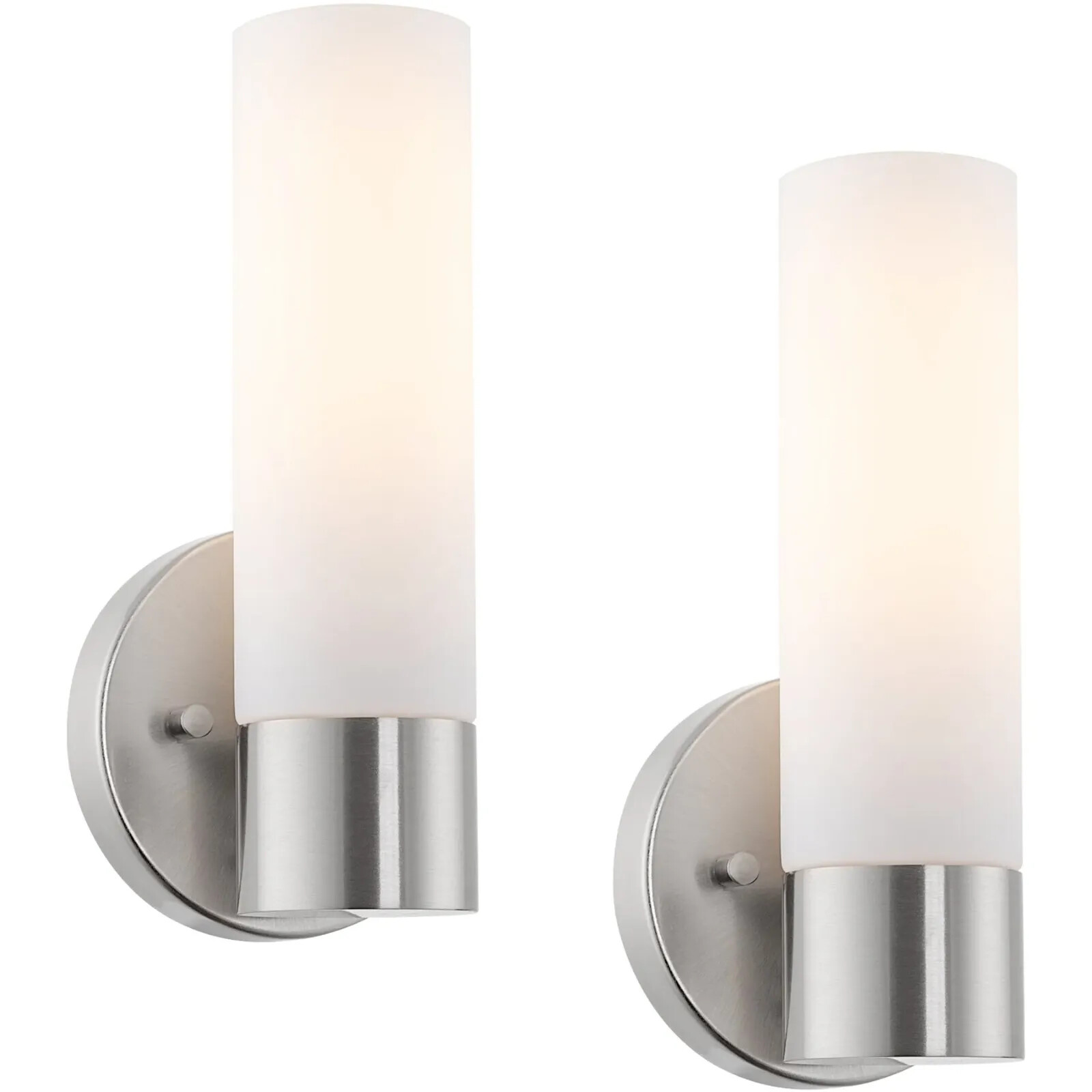 2-Pack Kira Home Sol 10″ Modern 1-Light Wall Sconce with Frosted Glass Shade