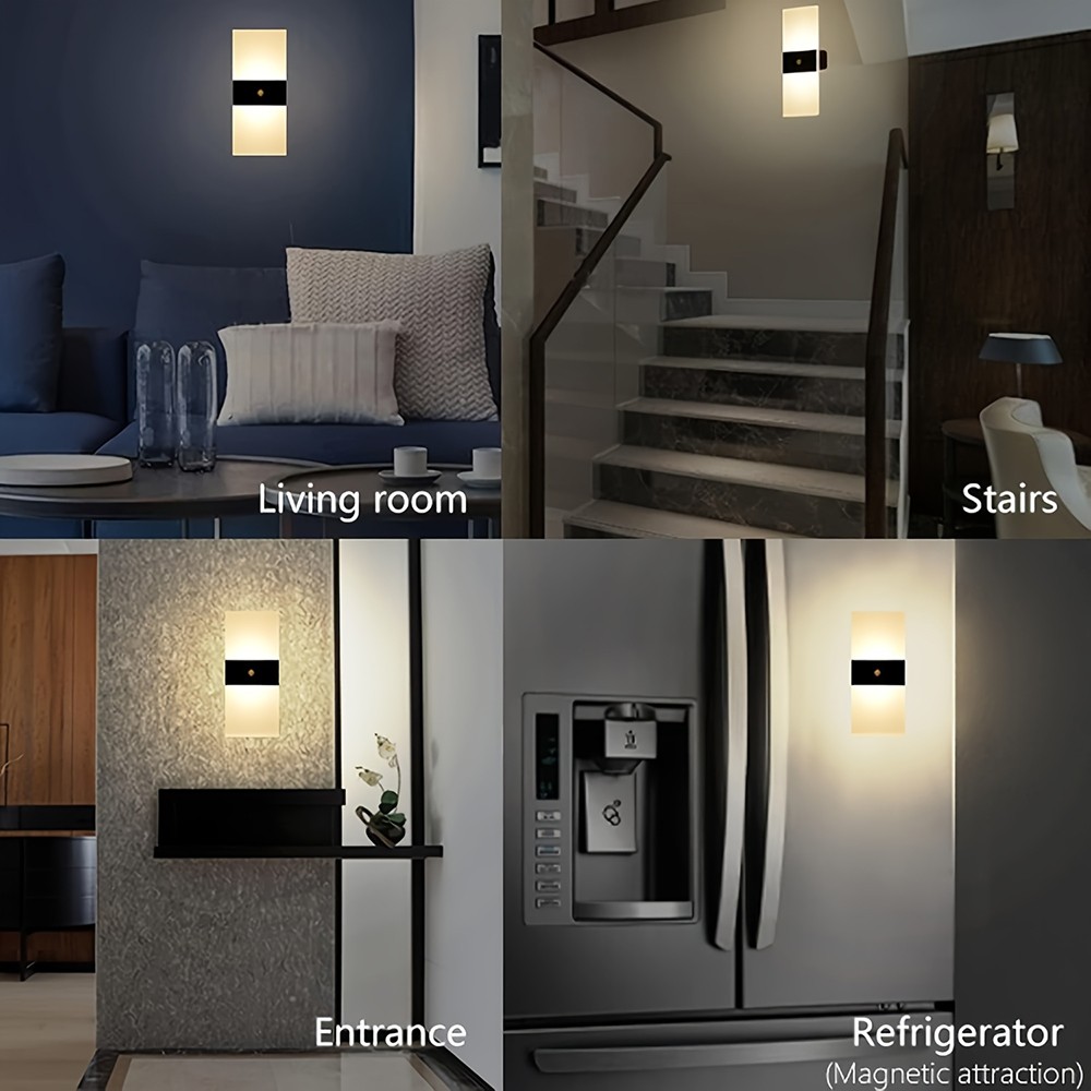 2PK Modern Wall Lighting Up Down Cube Bedroom Sconce Lamp Fixture Light Indoor
