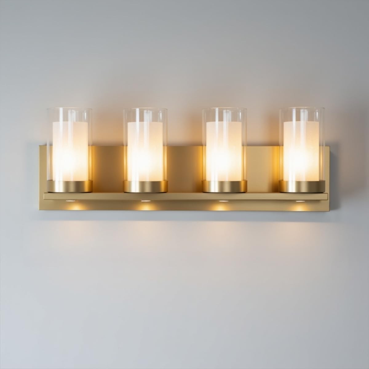 4-Light Vanity Bar Light – Modern Bathroom Wall Lamp to Install Over The Sink…