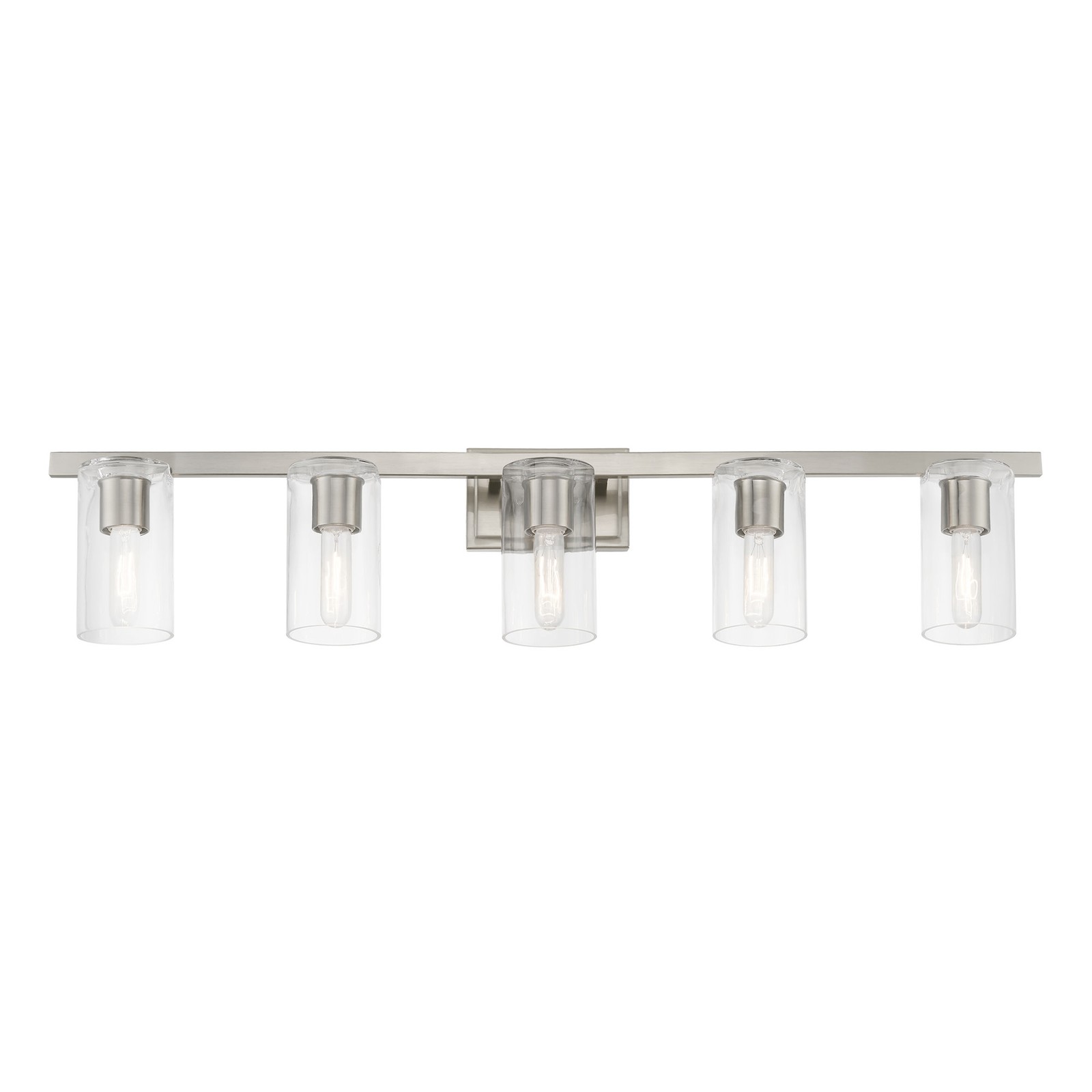 Livex Lighting 18035 Clarion 5 Light 42″W Commercial Vanity Light – Nickel