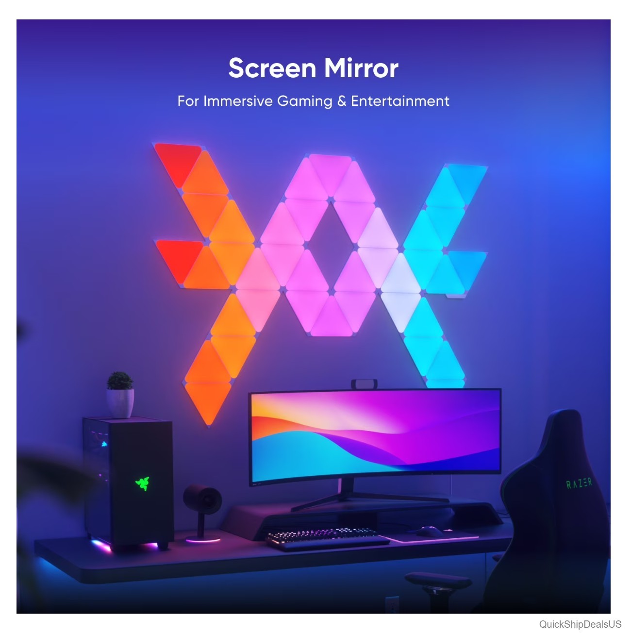 Modular LED Wall Light Panels 5 Pack Smart App Controlled Music Sync Screen