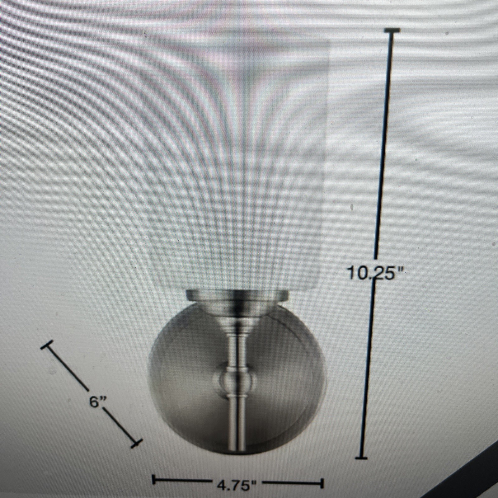 Ayelen Wall Light 1-Light Brushed Nickel Opal White Glass Indoor