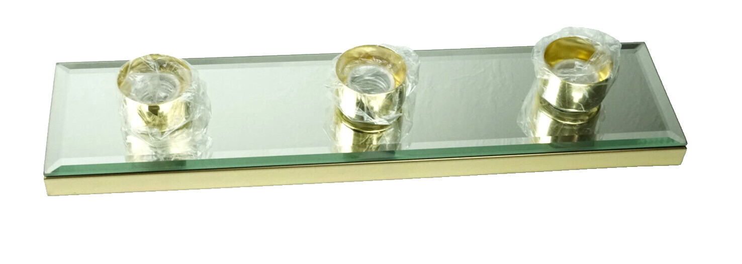 Craftmade 18″ 3 Light Polished Brass Solid-Beveled Mirror Bath Bar 13418PB3