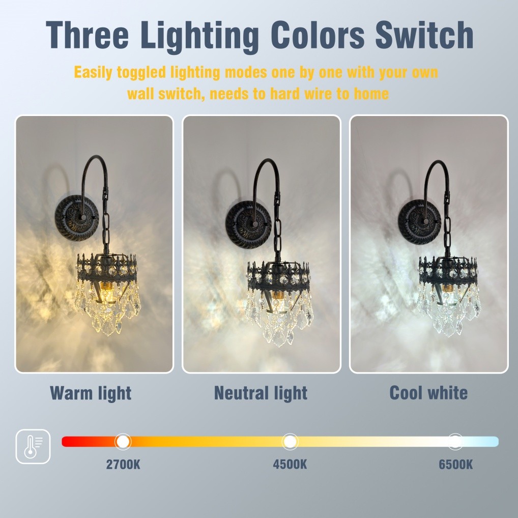 Vintage Wall Lights Black Wall Lamp Home Glass Wall Sconce Premium Wall Lighting