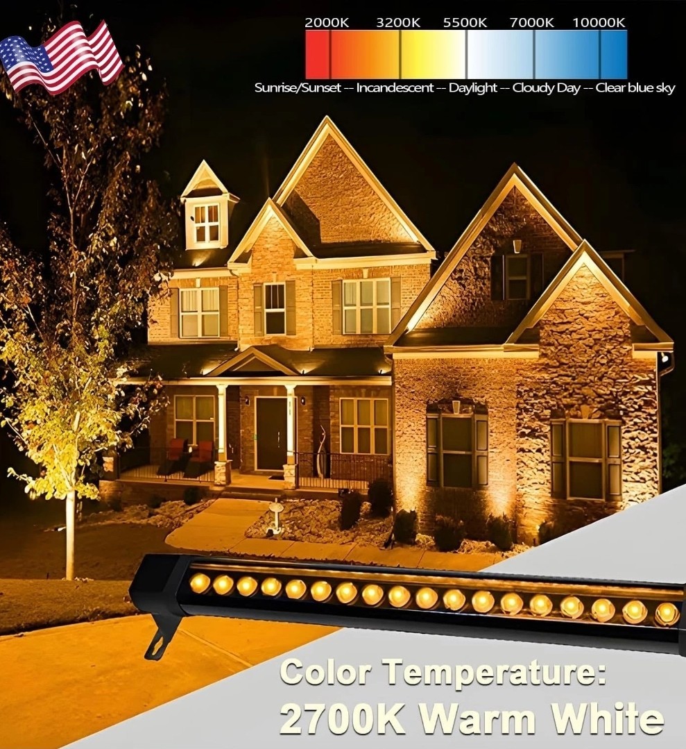 nanzgecc 72W Outdoor Wall Washer Light, 4FT 2700K Warm White LED Wall Washer …