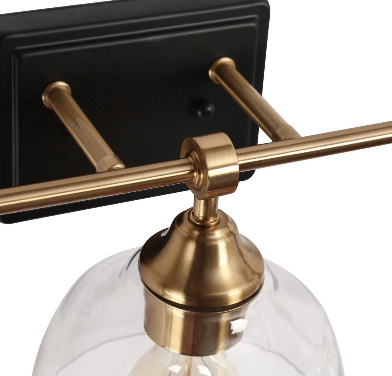 LCN Modern 3-Light Vanity Light with Clear Bell Glass Shades 24.5″ A05093. 2i
