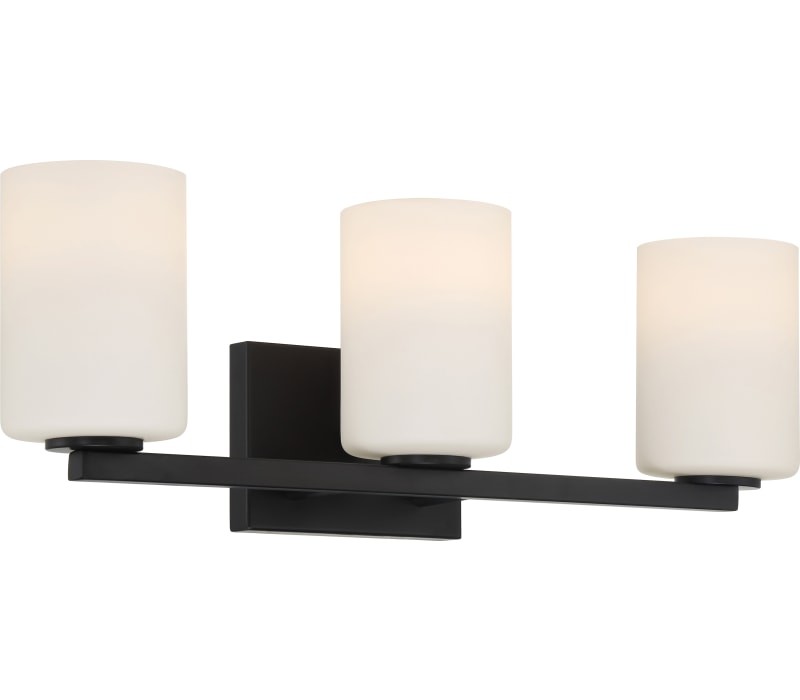 Access Lighting Sienna Vanity, 3-Light 30 Total Watts, Matte Black
