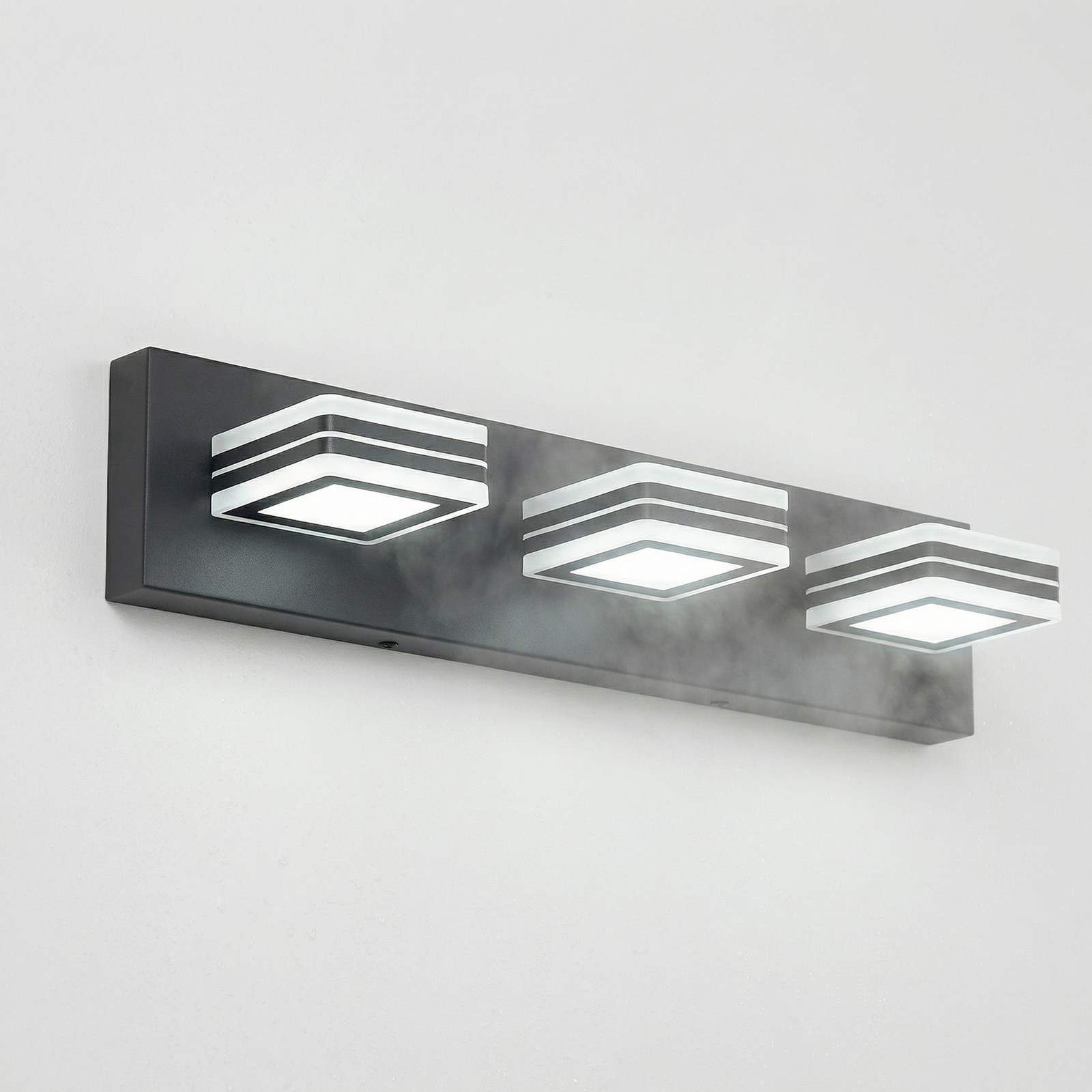 3 Lights 20 Inch LED Black Modern Vanity Light Bathroom Mirror Wall Lamp Fixture