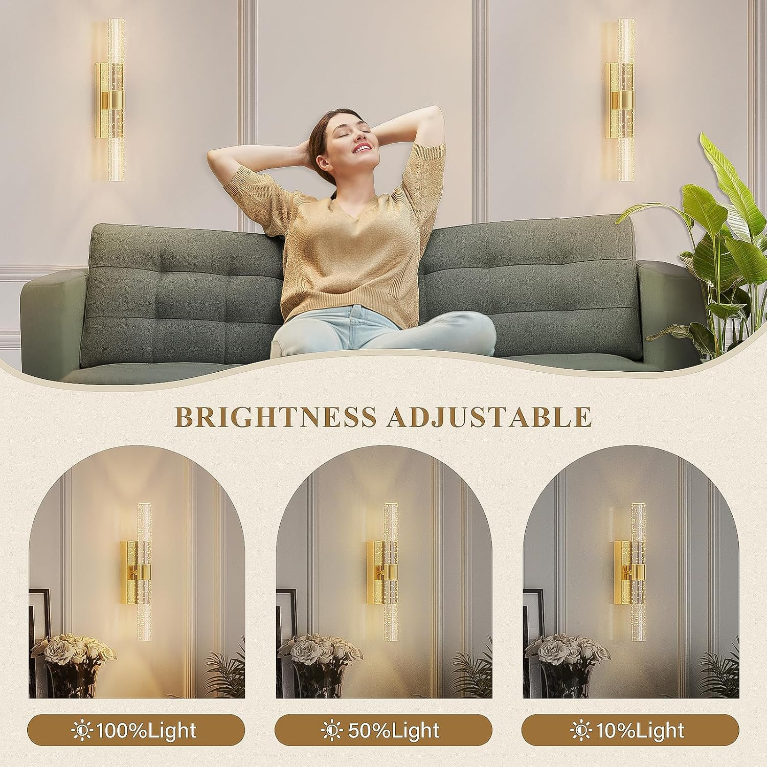 Battery Operated Wall Sconces Set of 2 Rechargeable Battery Powered Wall Light w