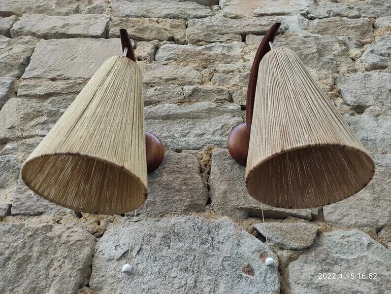 Teak Wood Lamp Mid Century Hanging Lamp pack of 1 home decor