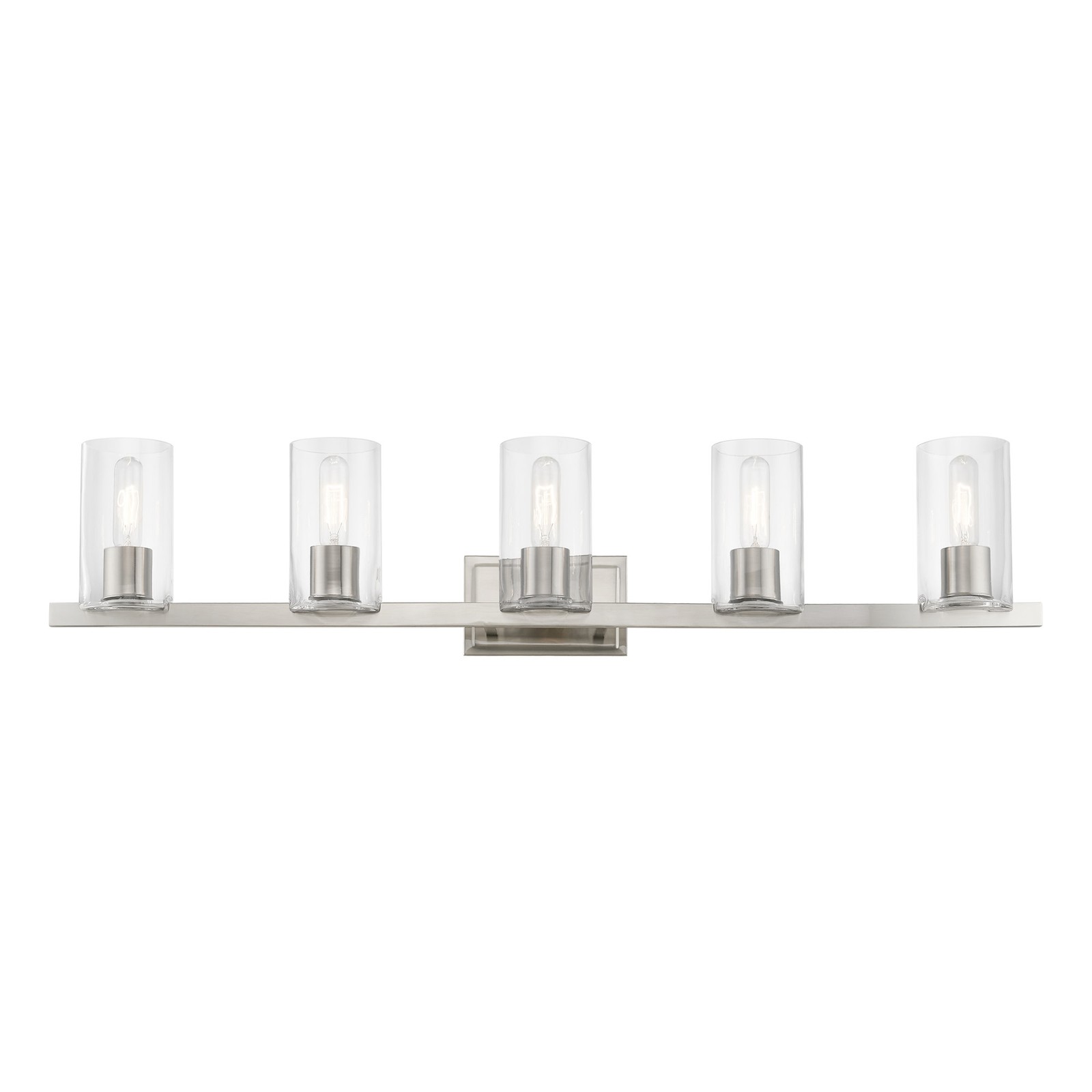 Livex Lighting 18035 Clarion 5 Light 42″W Commercial Vanity Light – Nickel