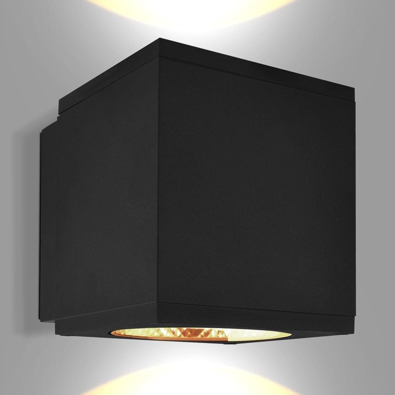 Luxrite LED Outdoor Cube Wall Light 3CCT 3000K-5000K 26W Aluminum IP65 ETL