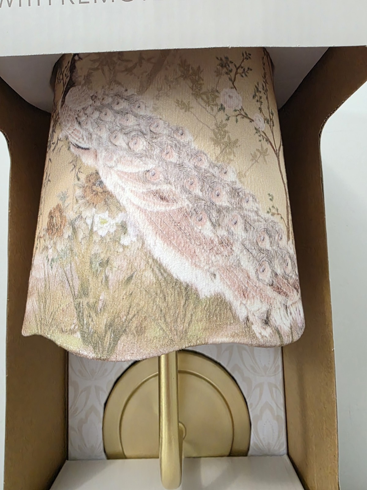 2 Karma Home LED Wall Sconce Remote Control Peacock Shades Viral