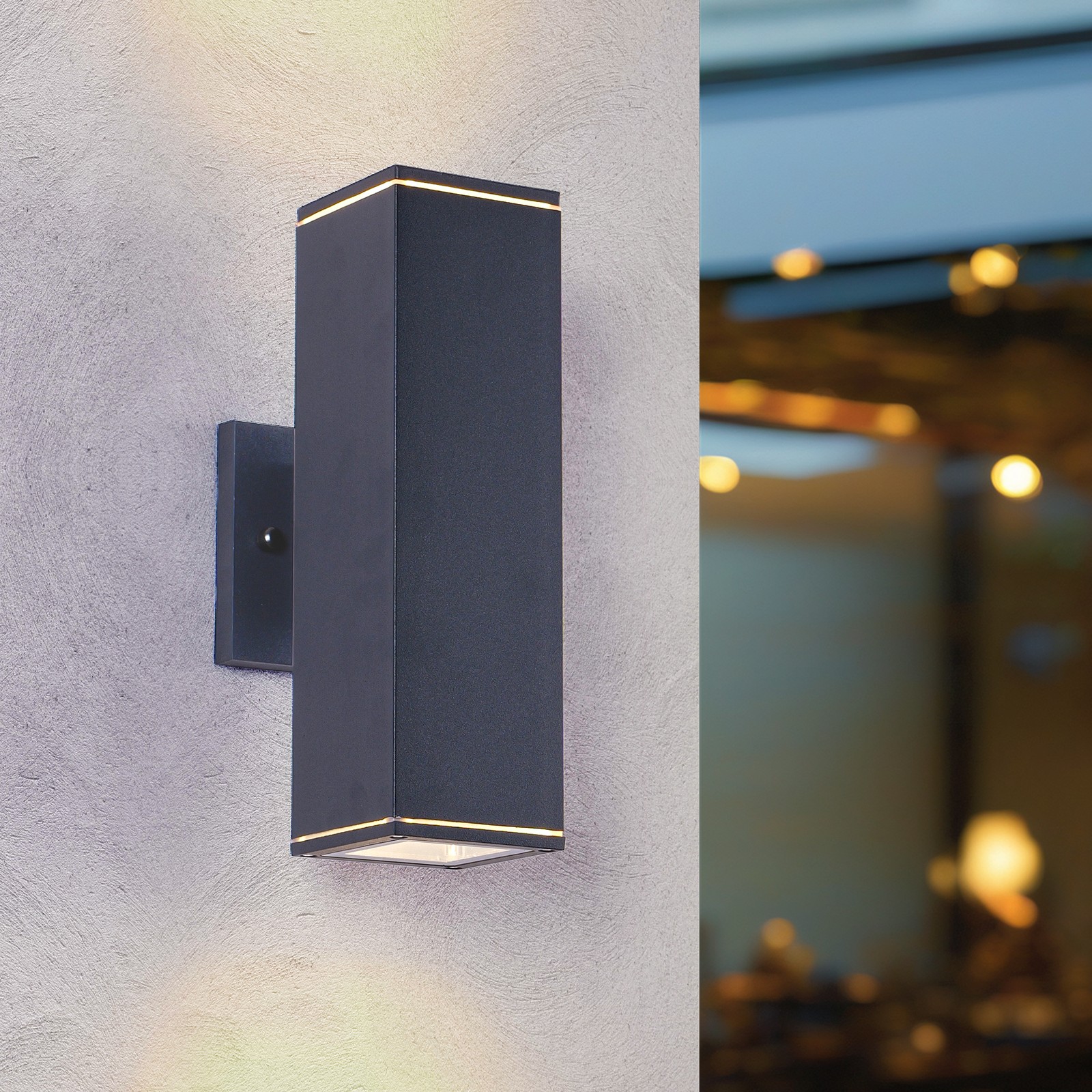 2 Pack 12″ Outdoor Porch Wall Light Up Down Aluminum Waterproof Exterior Sconce