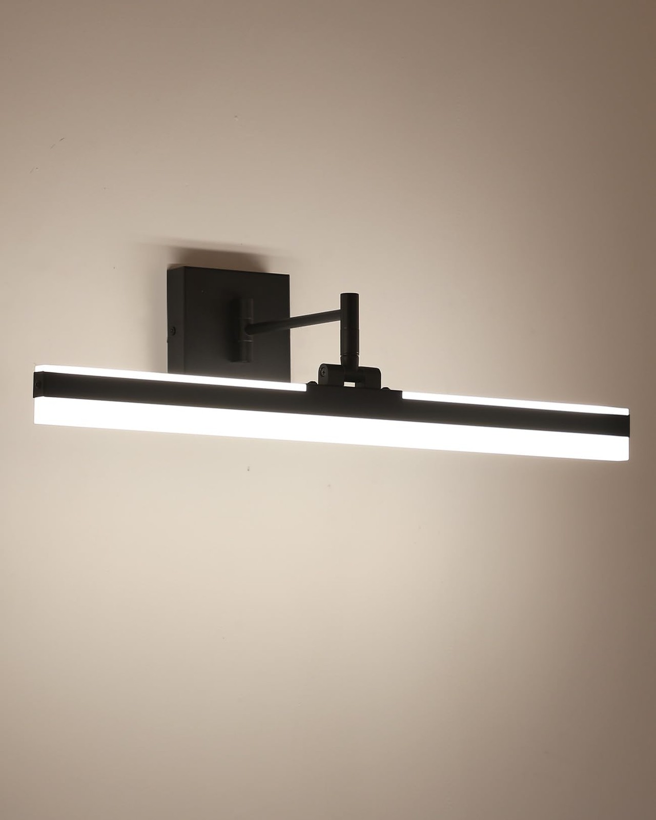 Modern LED Vanity Light 23.6 Inch Adjustable Rotatable Bathroom Sconce Black