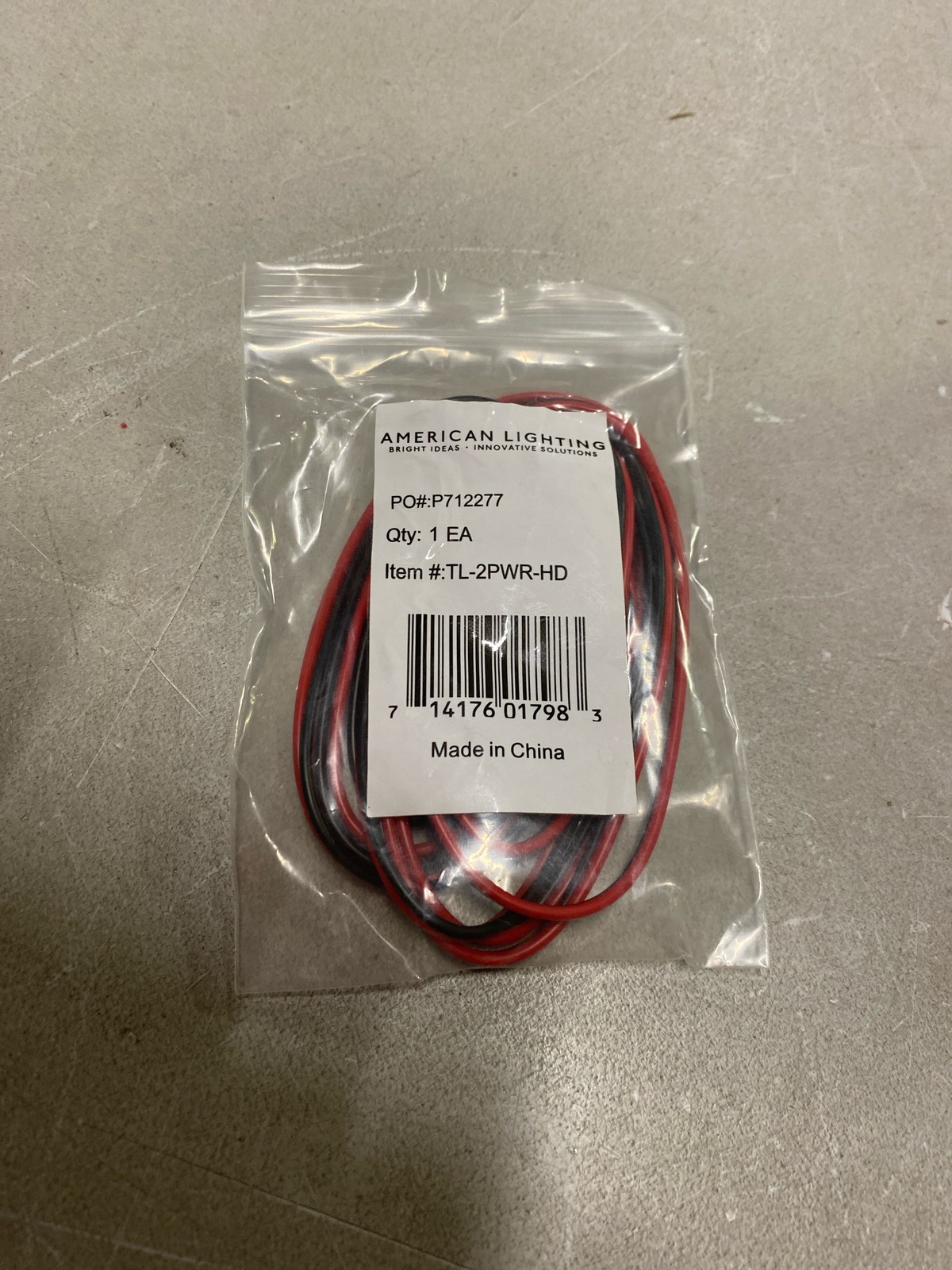 American Lighting TL-2PWR-HD 2Pin Heavy Duty Snap Connector With Cable