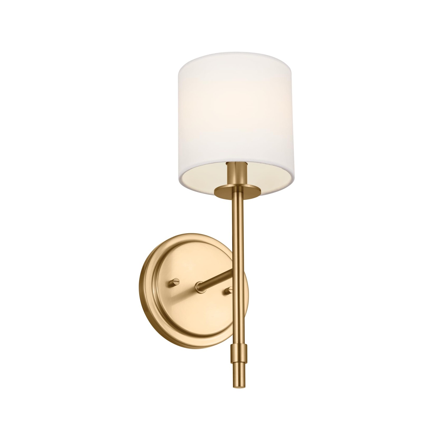Kichler Ali 14″ 1-Light Wall Sconce Light, Brushed Natural Brass