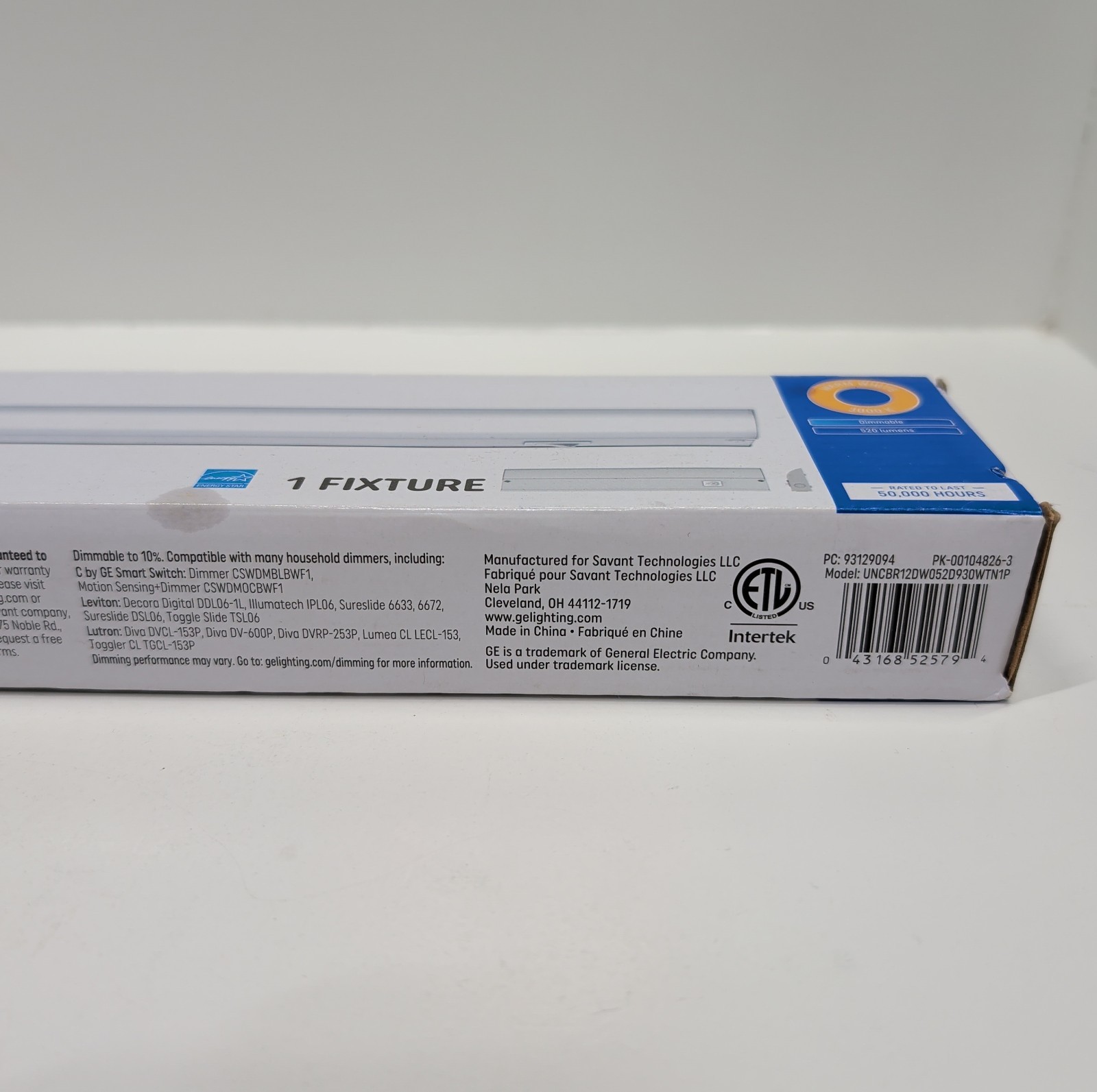 GE LED Direct Wire Under Cabinet Light 12 Inch Warm White Dimmable New