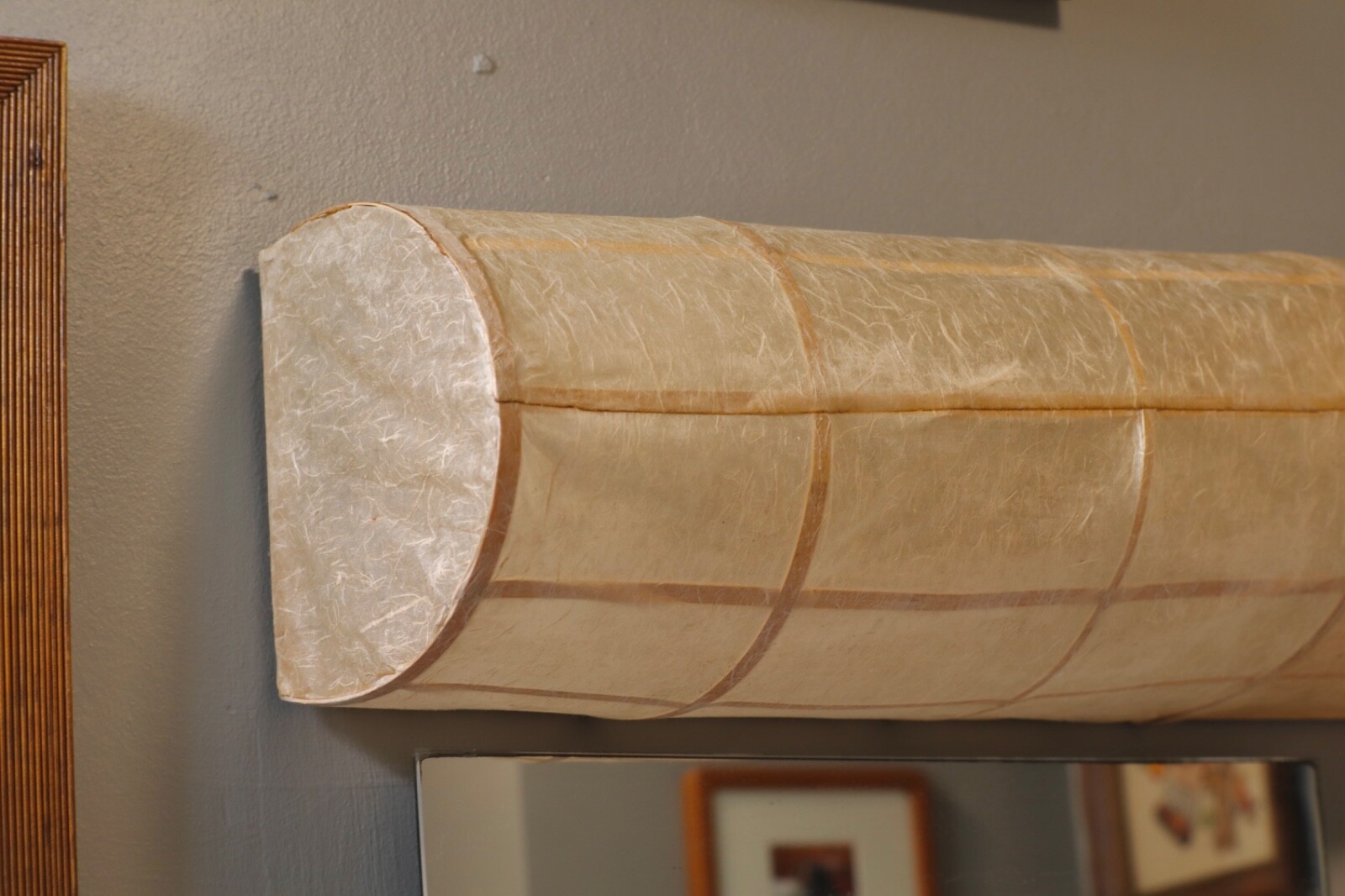 Handmade Vanity Light Shade Bamboo and Washi Paper – Made to order