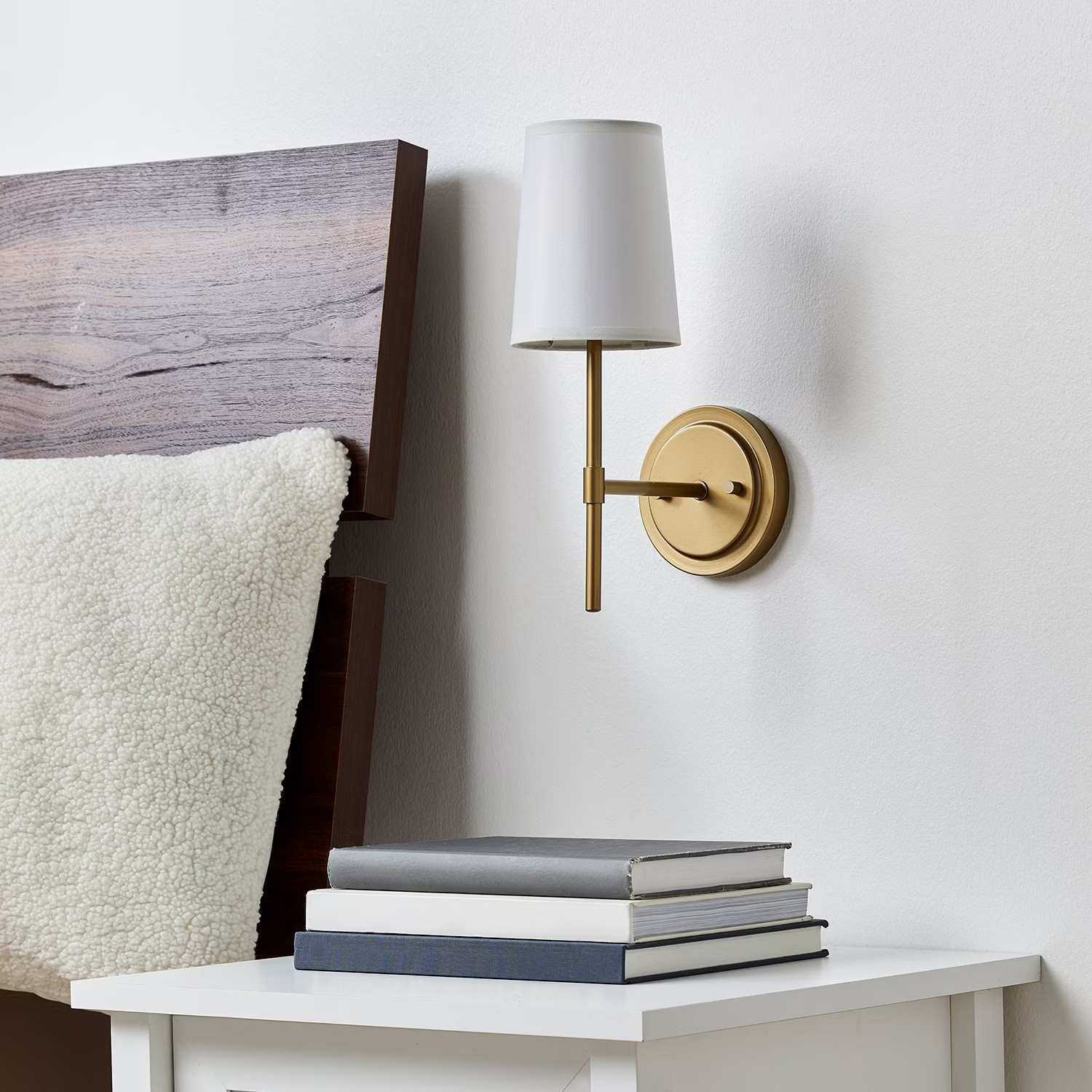 Better Homes & Gardens Energy Efficient LED Burnished Brass Indoor Wall Sconce