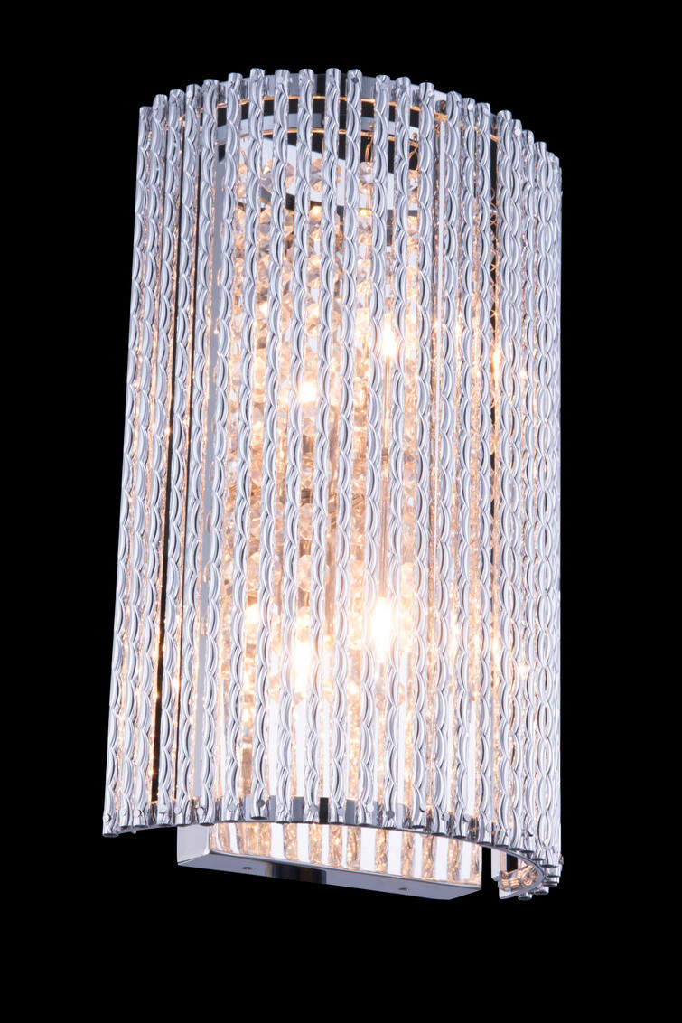 Crystal Wall Sconce Light Fixture Foyer Dining Living Room Hallway Bedroom 12″