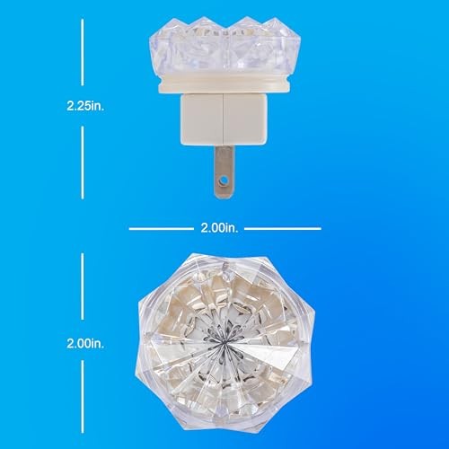 LED Night Light Plug-In Amber Energy Efficient Bedroom Nursery 2 Pack