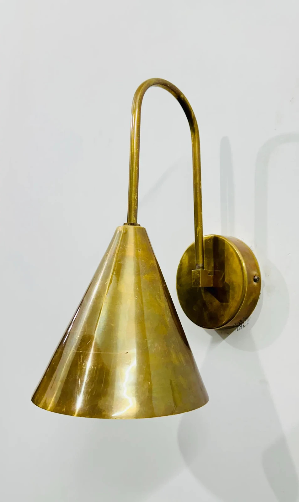 Handmade Brass Wall Sconces: Mid-Century Modern Italian Style Reading Lamp