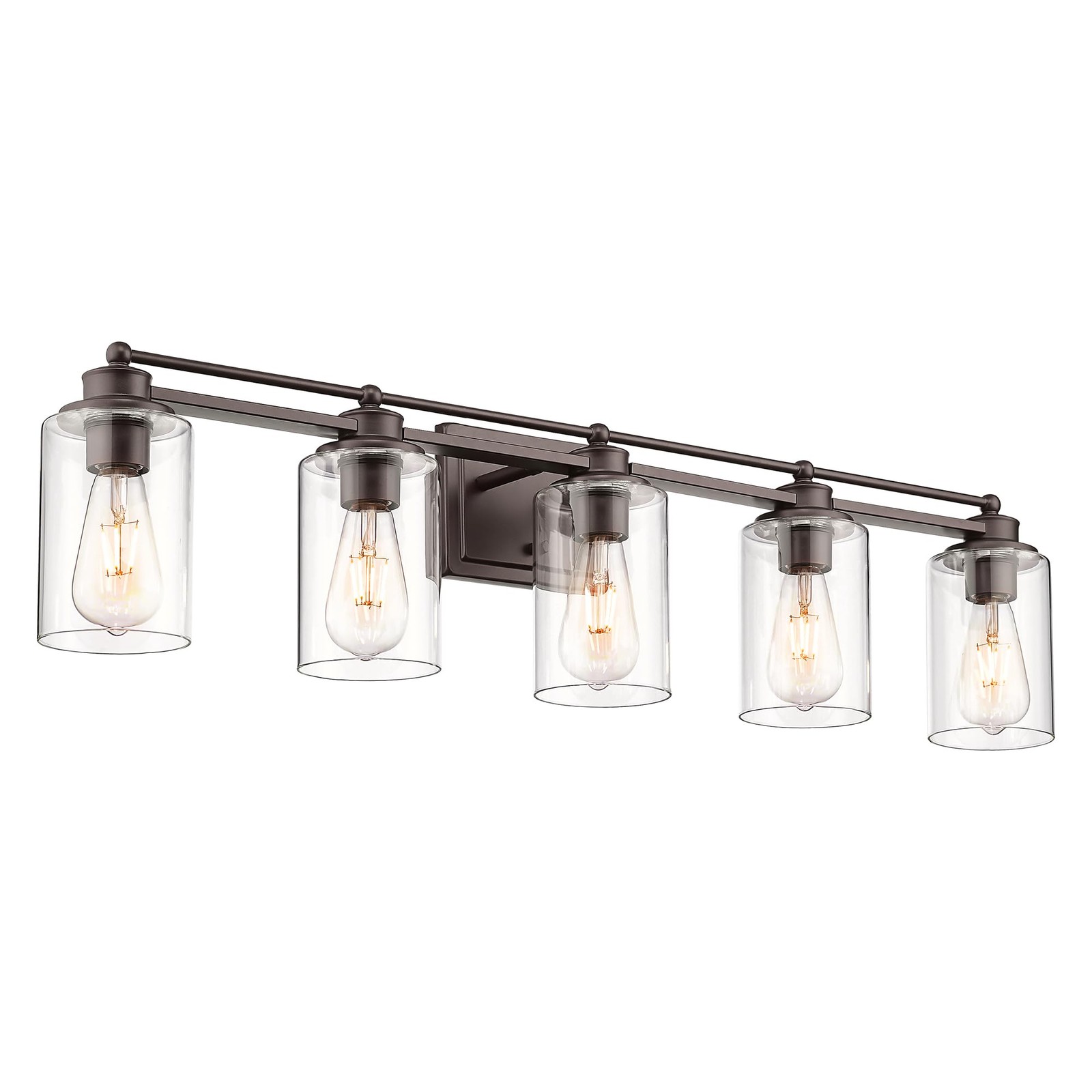 Bathroom Light Fixtures, HWH 5Light Vanity Lights Over Mirror, 37inch Farmhou…