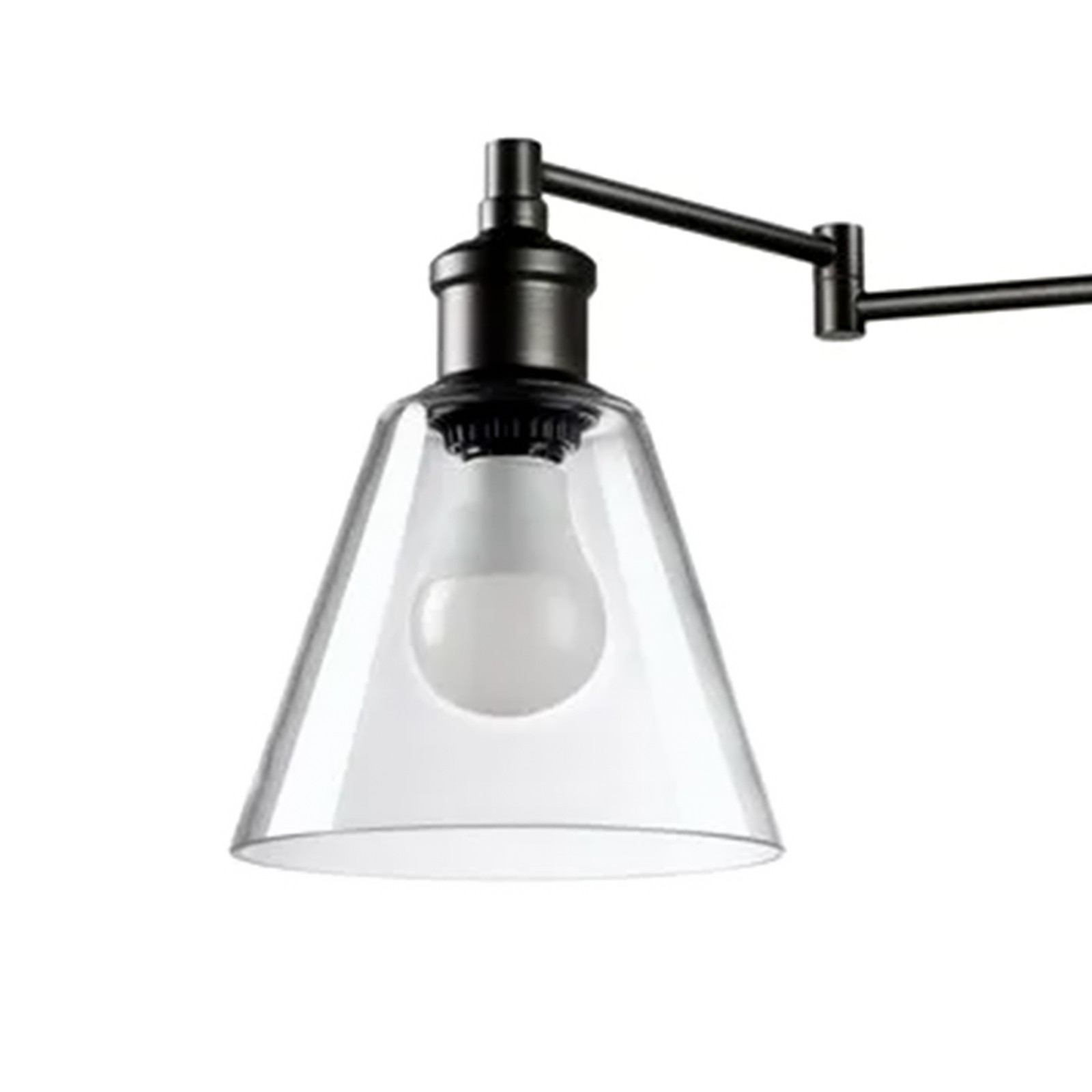 Globe Electric 10W LED Plug In Wall Sconce Clear Glass Shade & 6′ Cord(Open Box)