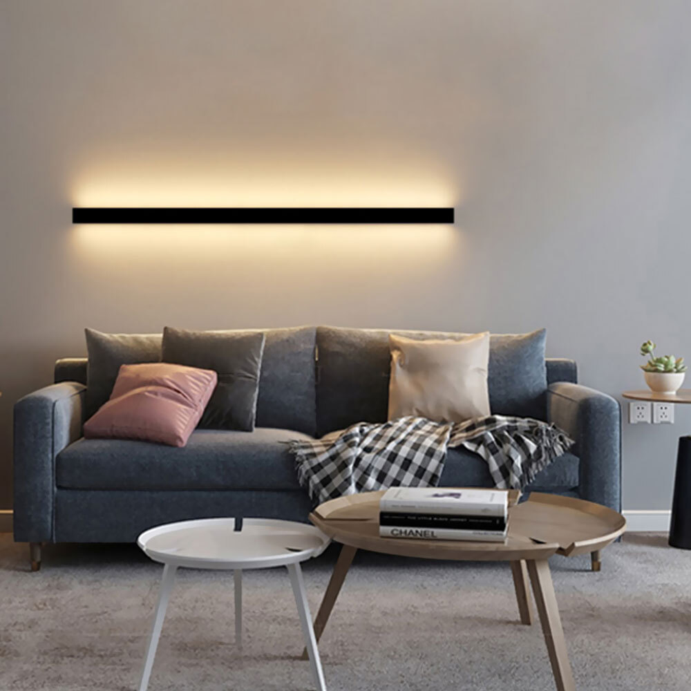 Outdoor Long Strip Modern LED Wall Lighting Fixture Lamps for House Courtyard
