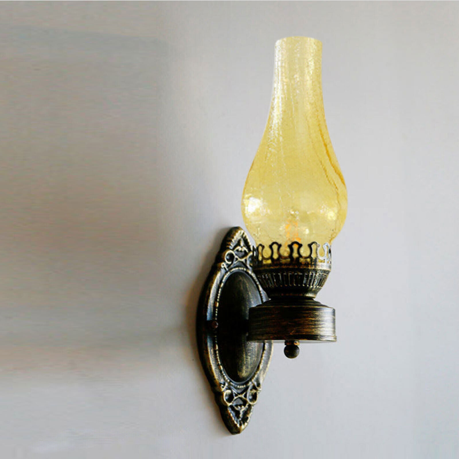 Retro Wall Sconce Light Antique Lamp Vintage Rustic Fixture Bulb Not Included