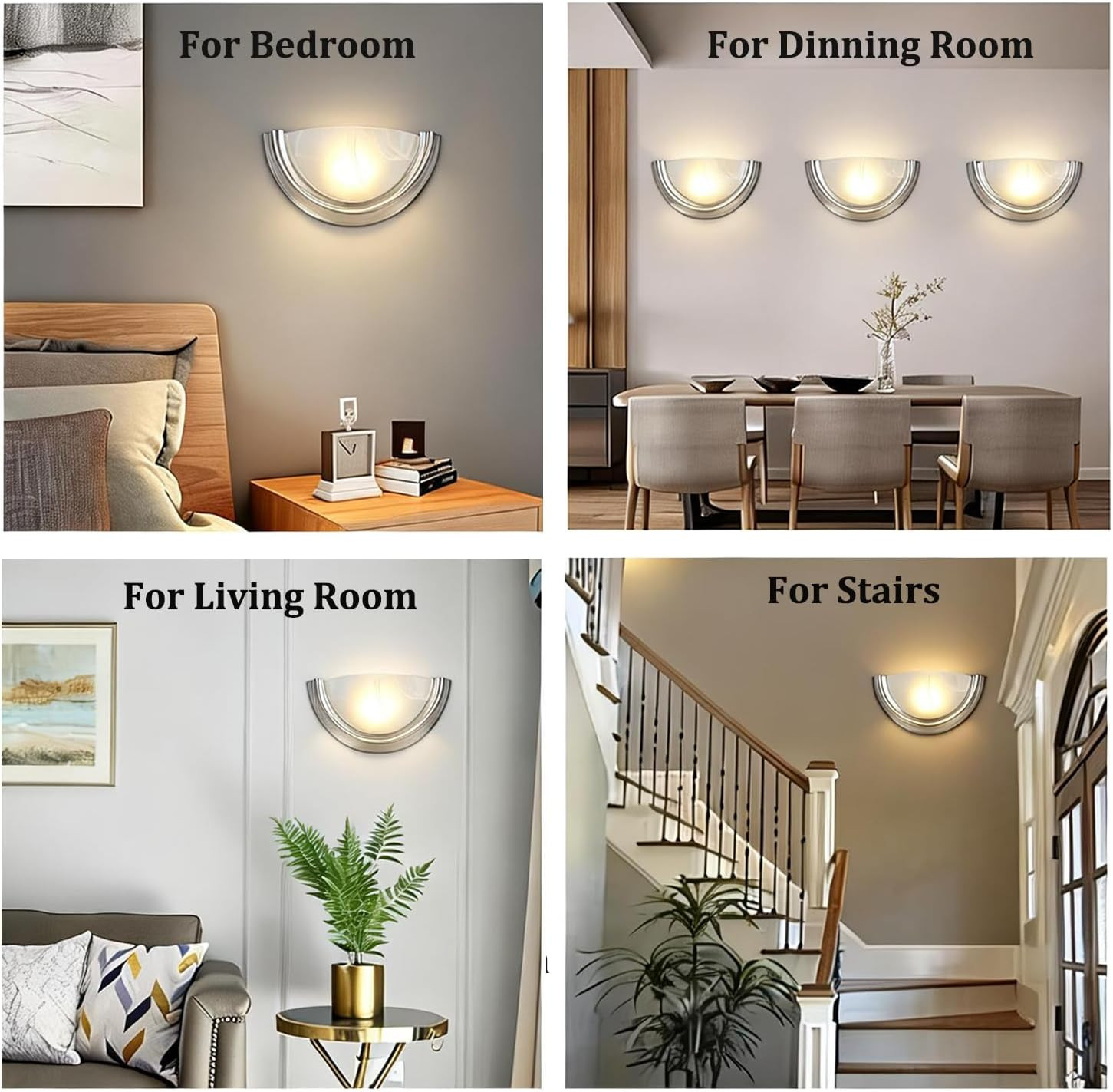 Modern 14.5″ LED Wall Sconce, Dimmable Half Moon Light for Indoor Spaces