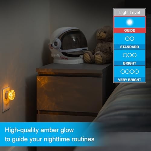 LED Night Light Plug-In Amber Energy Efficient Bedroom Nursery 2 Pack