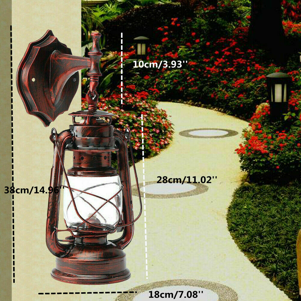 Lantern Sconce Porch Light E27 Lamp Antique Wall Light Exterior Fixture Outdoor