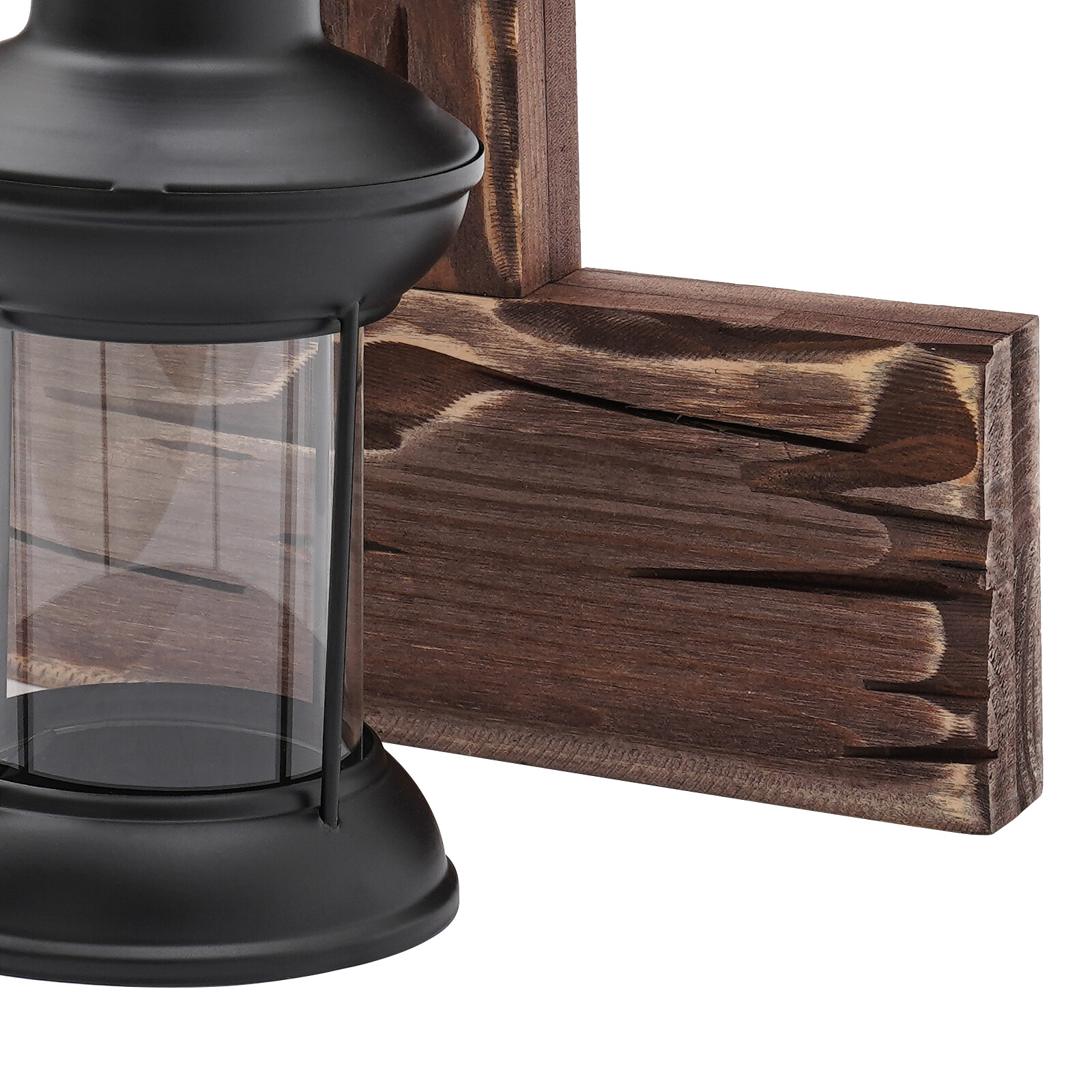 Metal Glass Wall Lamp Rustic Lighting Fixture LED Glass Light Sconce Bathroom