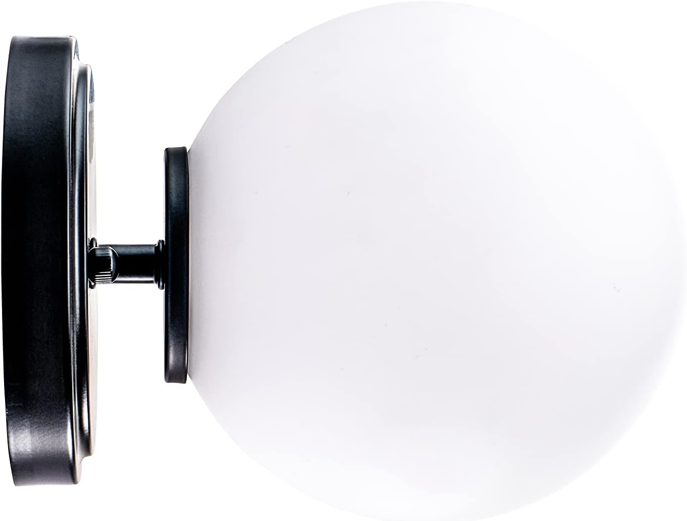 Matte Black Indoor Wall Fixture with Opal Glass – 1 Light, 5-7/8″ X 8-7/8