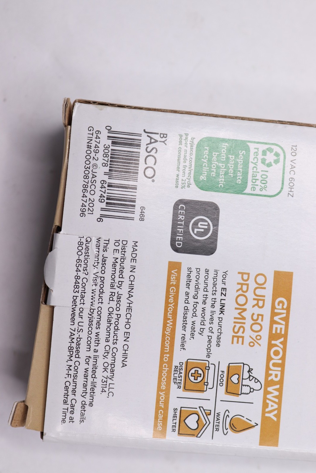 Jasco EZ Link Linkable Plug-in LED Under Cabinet Light White 12″ 64749