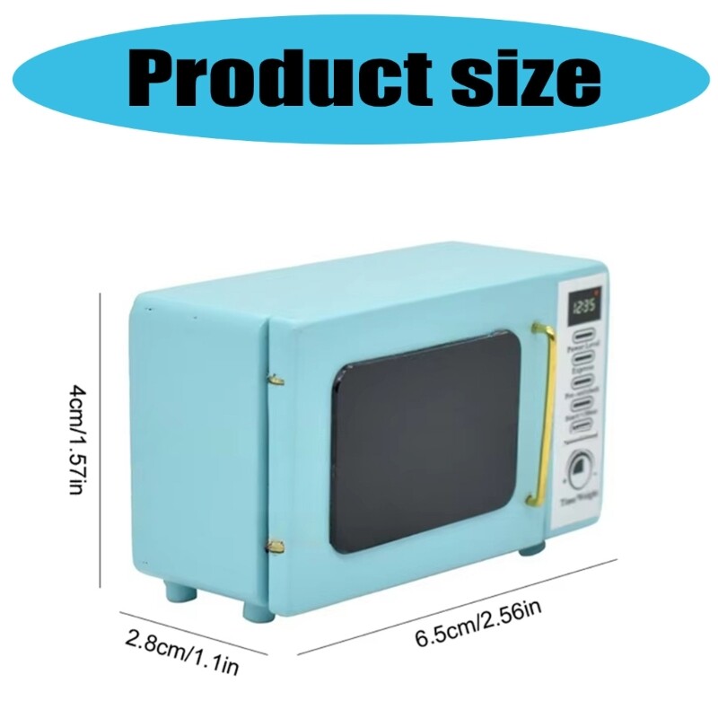 Mini Microwave Oven Model Perfect for Dollhouses Kitchens Decors Toy Accessories